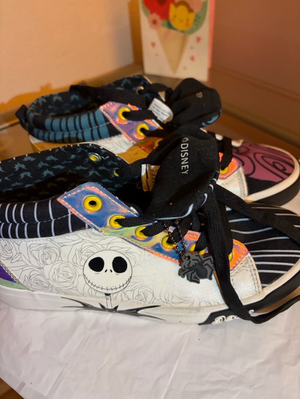 Disney Jack Skellington Low-Top Sneakers in Black, White, Purple, Blue
